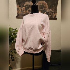 Pink adidas crop sweater